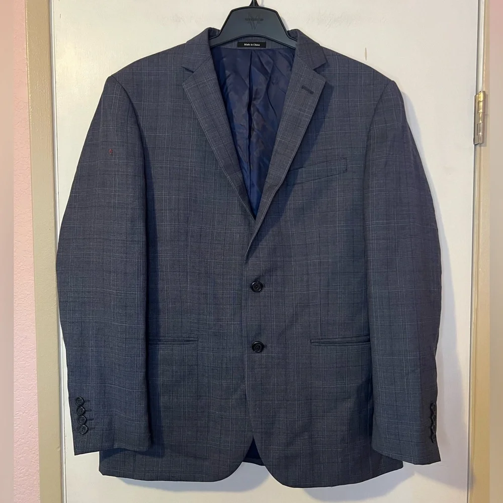 Navy Blue Patterned Men’s Egara Blazer